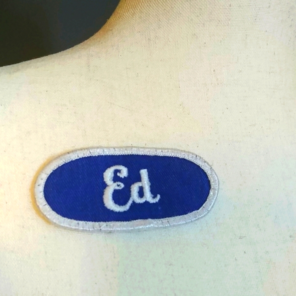 Vintage "'Ed' Embroidered Oval Patch